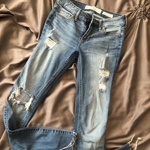 Low Rise Crop Skinny Jeans